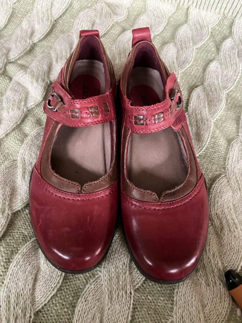 Earth Origins Red Mary Jane Flats